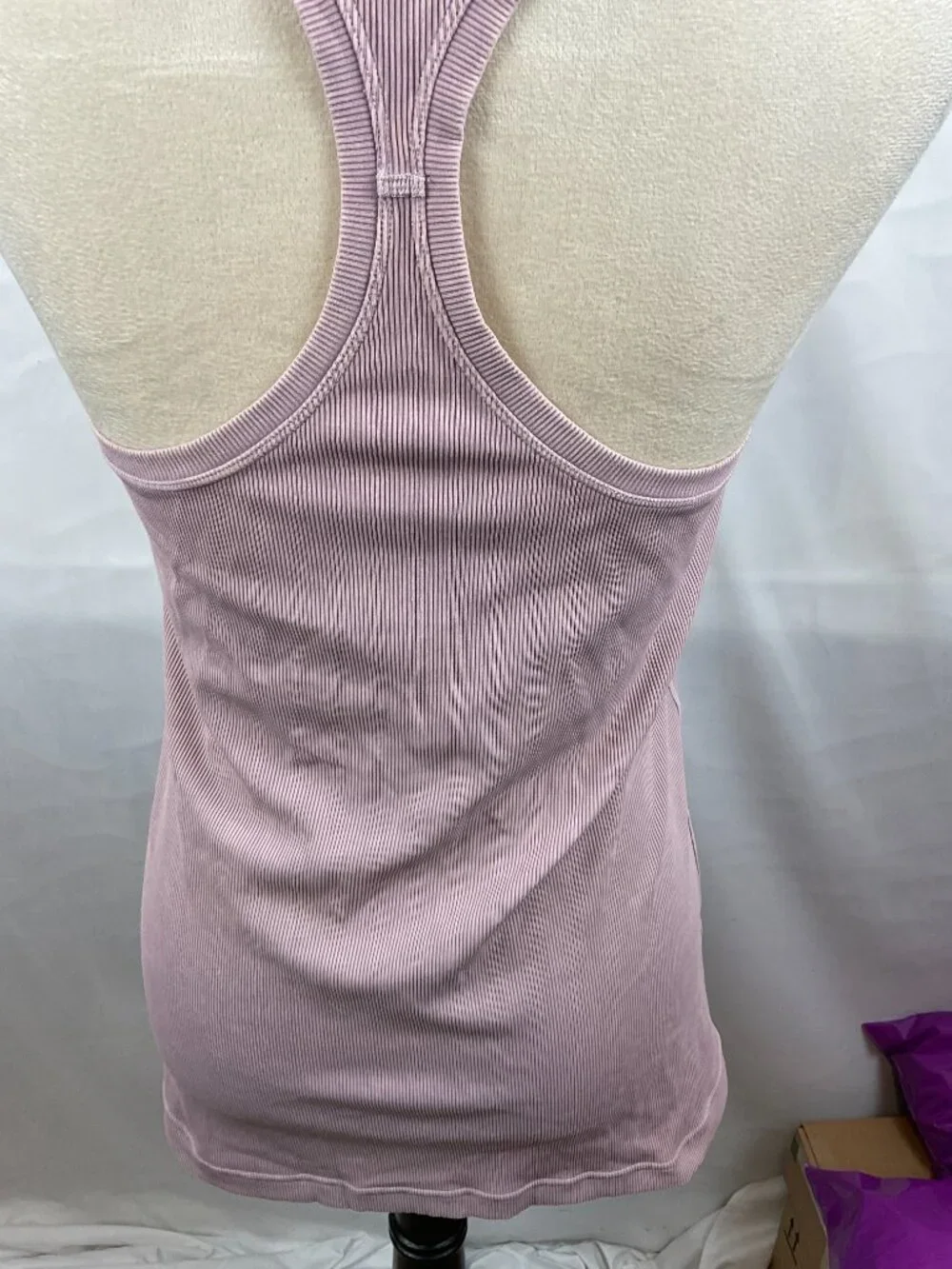 Lululemon Cool Racerback Tank Rib Washed Antoinette Light Lavender